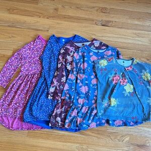Tea collection bundle - 4 dresses and one shirt size 8